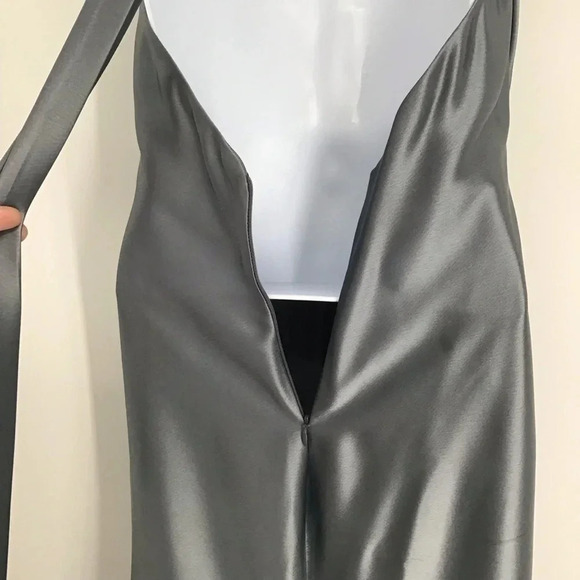 Nicole Batki Women’s Halter Style Evening Dress Satin Formal Gown Wedding Size S - Picture 5 of 6